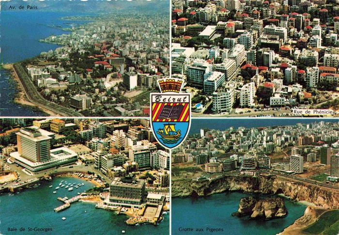 Beirut Beyrouth Libanon Fliegeraufnahme Rue de Phenicie Baie de St Georges Grott