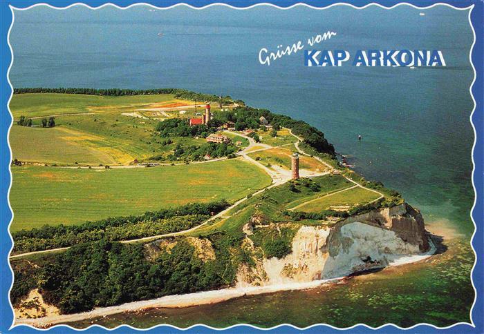 Kap Arkona Putgarten Ruegen Fliegeraufnahme mit Leuchtturm