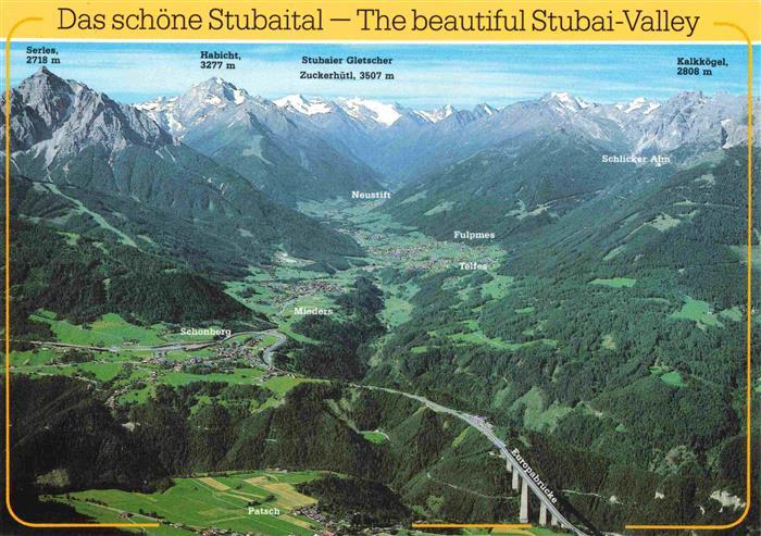 Stubaital Tirol AT Mit Patsch Schoenberg Mieders Telfes Fulpmes und Neustift