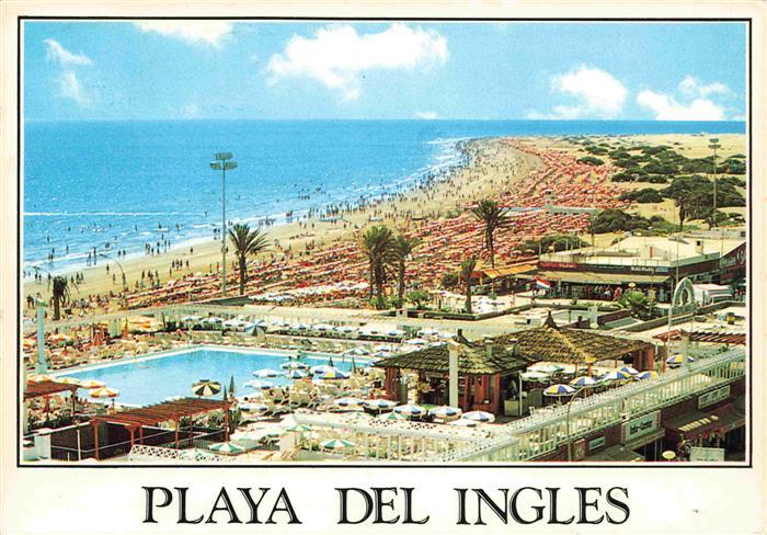 Playa del Ingles Gran Canaria ES Panorama Freibad Strand