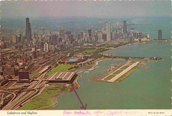 CHICAGO Illinois USA Lakefront and Skyline Fliegeraufnahme