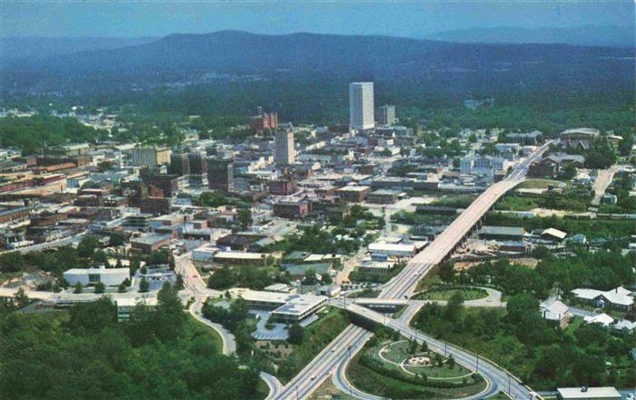 Greenville South Carolina USA Aerial view of Business Section