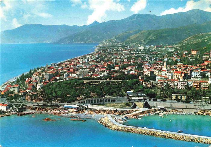 BORDIGHERA Liguria IT Panorama Riviera dei Fiori veduta aerea