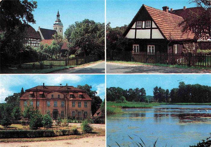 Daubitz Doubice Kirche Altes Fachwerkhaus Schloss Teichlandschaft
