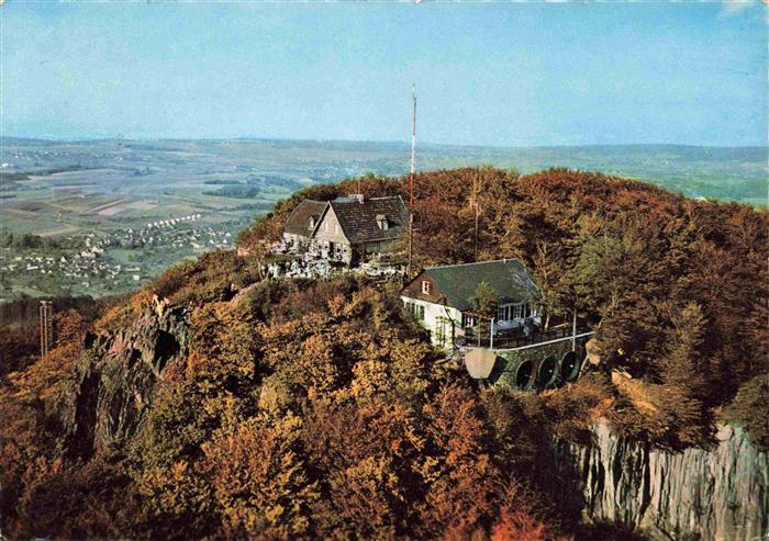 Koenigswinter Rhein Oelberg im Siebengebirge Berggasthaus Fliegeraufnahme