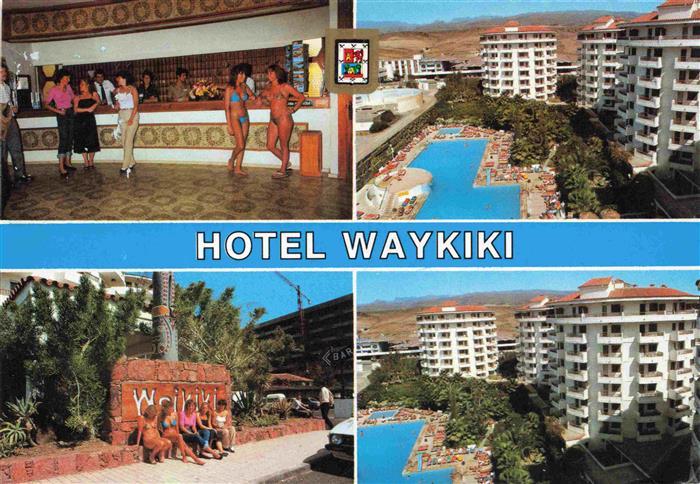 Playa del Ingles Gran Canaria ES Hotel Waykiki Bar Pool Promenade