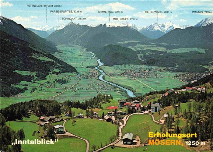Moesern Seefeld Tirol AT Inntalblick Fliegeraufnahme