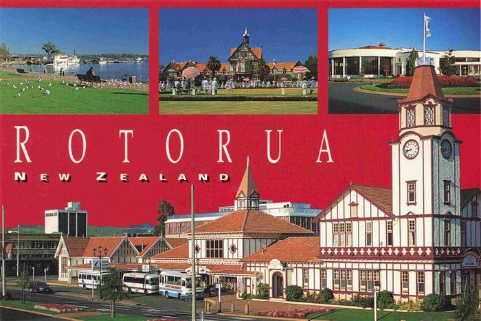 Rotorua New Zealand Tourism Rotorua Centre Tourist Bureau Post Office Lake Rotor