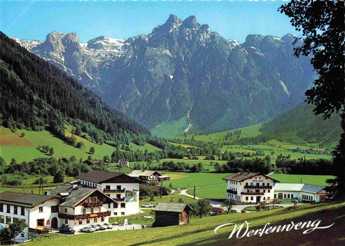 Werfenweng Pinzgau-Pongau AT Panorama Blick gegen Eiskoegel Alpen Sommerfrische