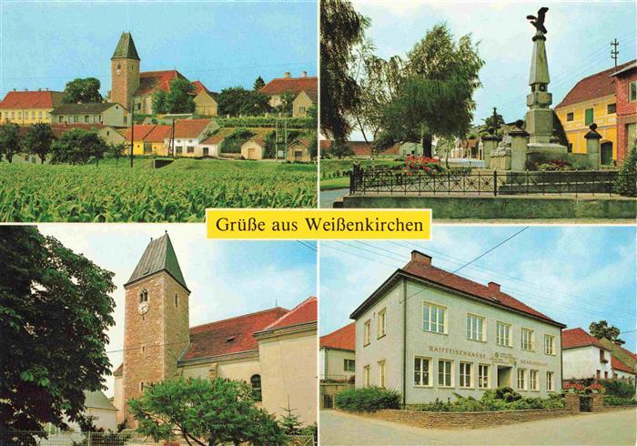 Weissenkirchen Perschling Ortsansicht Kriegerdenkmal Kirche Gemeinderat