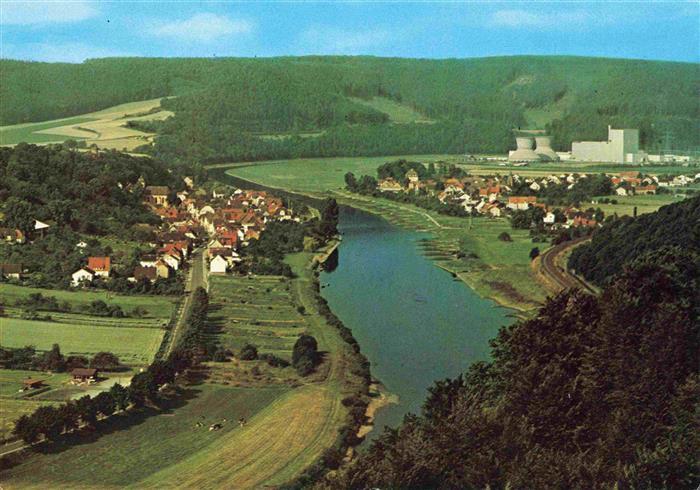 Herstelle Weser und Wuergassen Fliegeraufnahme