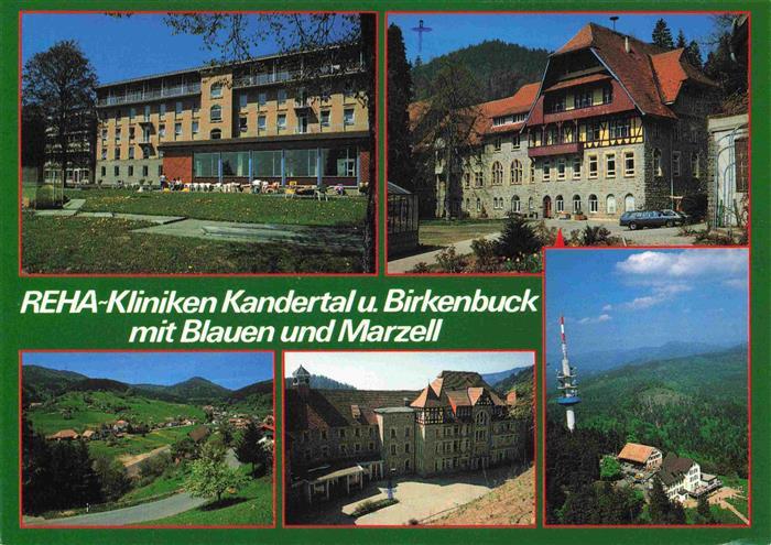 Malsburg-Marzell BW Reha Kliniken Kandertal und Birkenbuck mit Blauen und Marzel