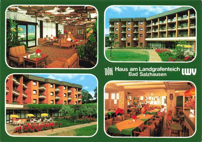 Bad Salzhausen Nidda Haus am Landgrafenteich Foyer Park Speisesaal