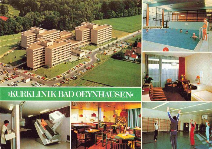 BAD OEYNHAUSEN Fliegeraufnahme Hallenbad Zimmer Gastraum Roentgen Gymnastikraum
