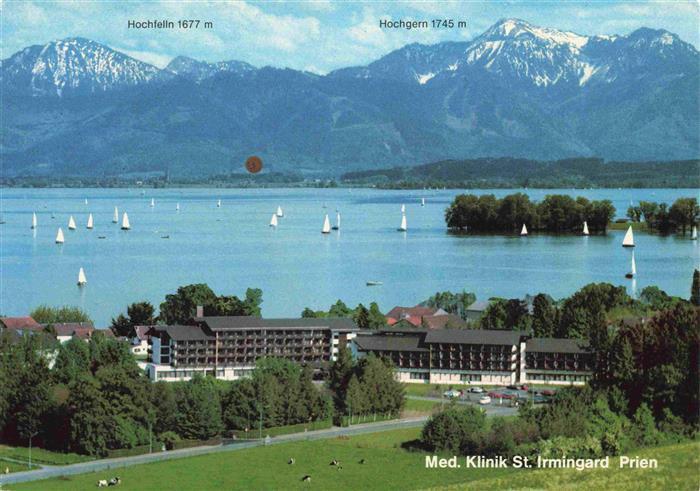 Prien Chiemsee Med Klinik St Irmingard mit Hochfelln und Hochgern