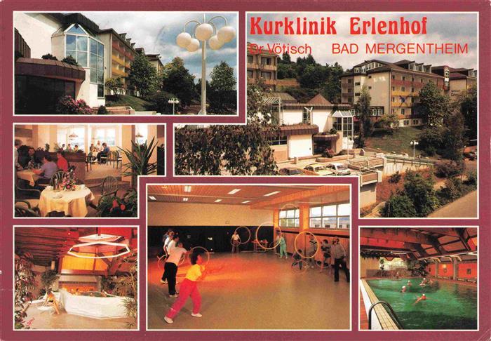 BAD MERGENTHEIM Kurklinik Erlenhof Gastraeume Sporthalle Hallenbad