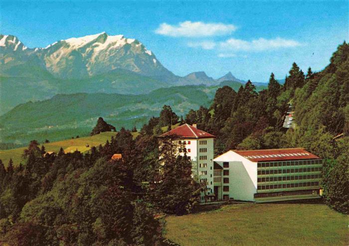 Oberstaufen Oberallgaeu Bayern Schlossbergklinik Alpenpanorama