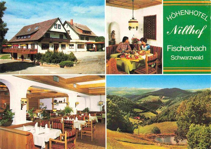 Fischerbach Kinzigtal Hoehenhotel Nillhof Restaurant Landschaftspanorama Schwarz