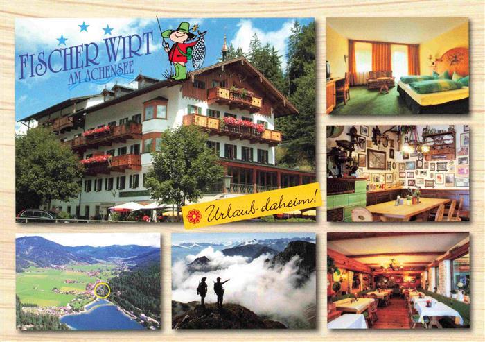 Achenkirch Tirol AT Landgasthof Hotel Restaurant Alpenpanorama Luftaufnahme