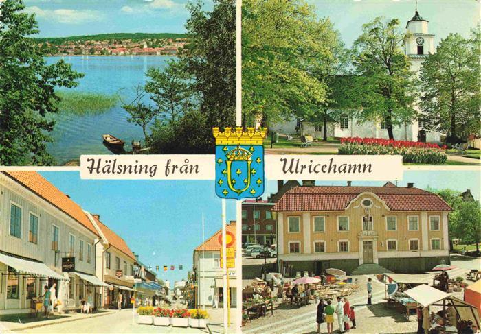 Ulricehamn Teilansichten Ortszentrum Markt Panorama