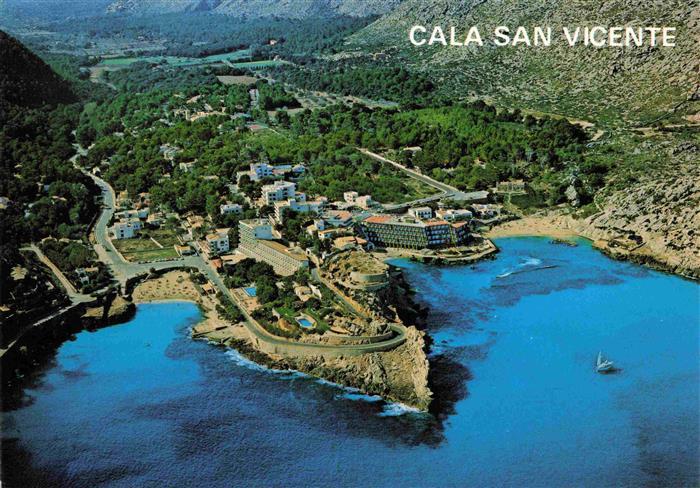 Cala San Vicente Mallorca Fliegeraufnahme