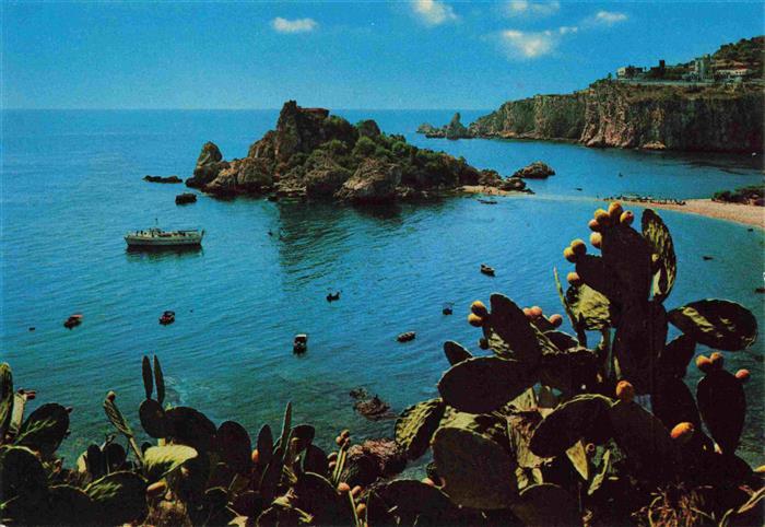Taormina Sicilia IT Panorama Isola Bella