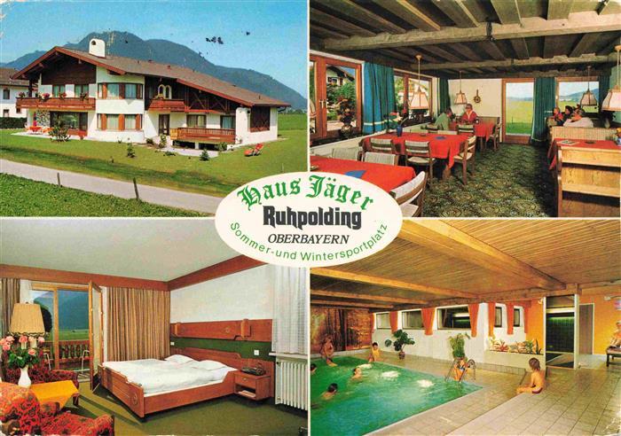 Ruhpolding Bayern Haus Jaeger Hotel garni Gaststube Zimmer Hallenbad