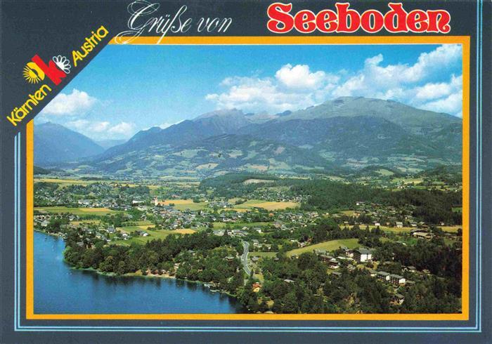 Seeboden Millstaettersee Kaernten AT Fliegeraufnahme