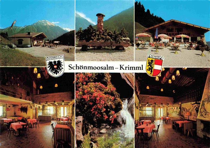 Krimml 1076m Pinzgau AT Schoenmoosalm an der neuen Gerlosstrasse Gastraeume Terr