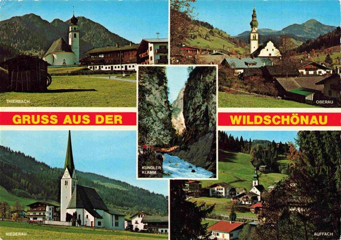 Wildschoenau Tirol AT Kirchen in Thierbach Oberau Niederau Auffach