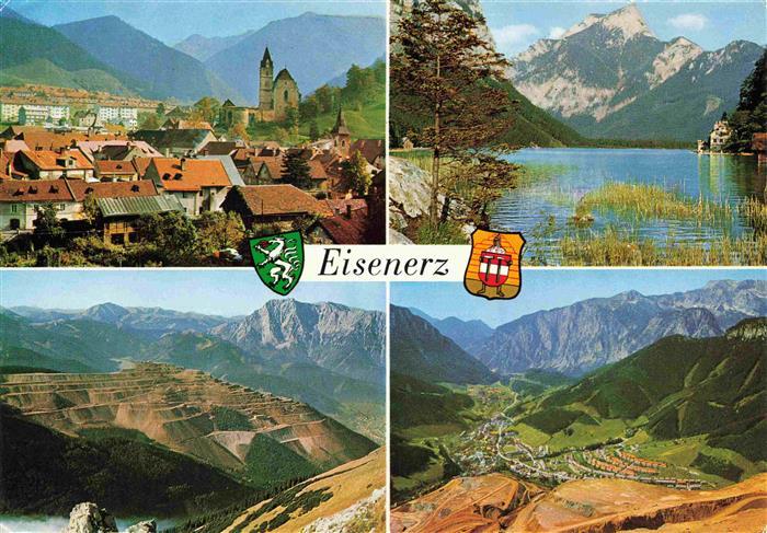 Eisenerz Steiermark AT Panorama Seepartie Panorama Fliegeraufnahme