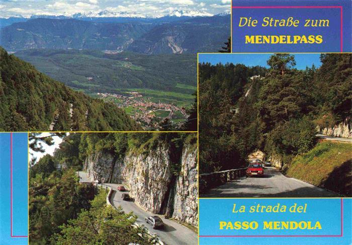 Mendelpass 1363m Passo della Mendola IT Panorama Pass Strasse