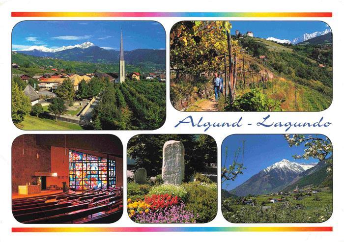 Algund Merano Suedtirol IT Panorama Wanderweg Kirche Inneres Gedenkstein