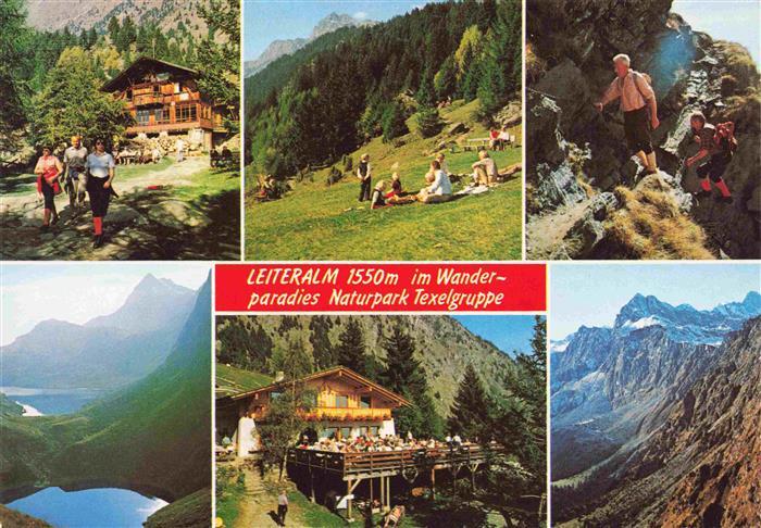 Texelgruppe Dolomiti IT Leiteralm Terrasse Liegewiese Bergwandern Bergsee Panora