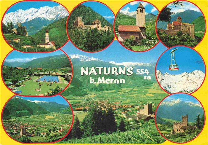 Naturns Naturno Suedtirol IT Panorama Seilbahn St Prokulus Schloss Juval Schloss