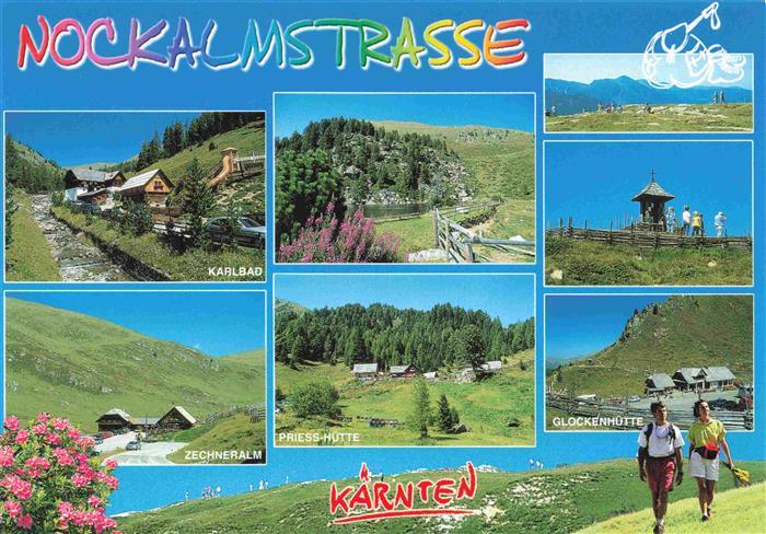 Nockberge Kaernten Nockalmstrasse Karlbad Panorama Zechneralm Priesshuette Glock