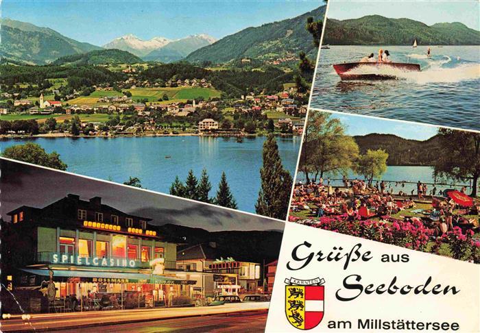 Seeboden Millstaettersee Kaernten AT Panorama Spielcasino Bootspartie Freiterras