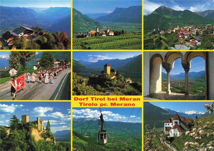 Dorf-Tirol Suedtirol IT Hochmuter Johanneum Mutspitze Trachtenkapelle Schloss Ti