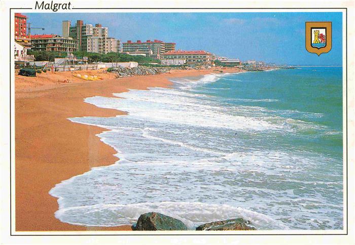 Malgrat-de-Mar Cataluna ES Strand Panorama