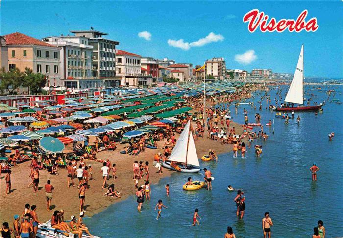Viserba Rimini IT Fliegeraufnahme Strand