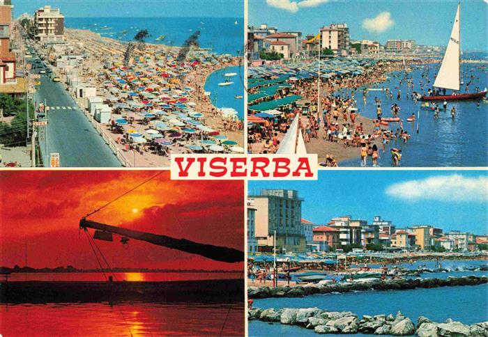 Viserba Rimini IT Strandpartien Sonnenuntergang