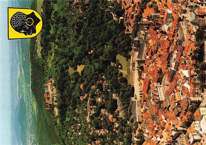 Coburg Bayern Stadtkern mit Blick zur Veste Fliegeraufnahme