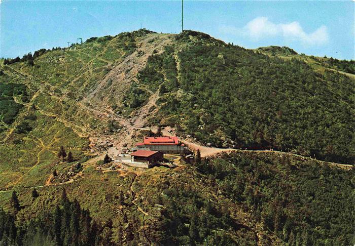 Grosser Arber 1456m Schutzhaus und Bergstation Fliegeraufnahme