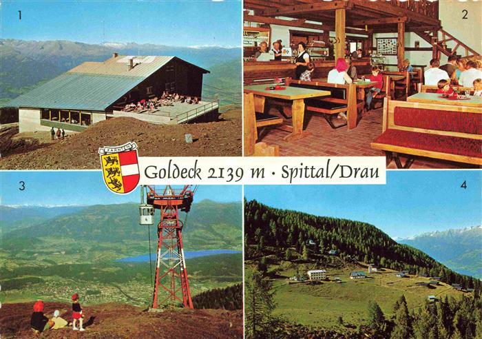 Goldeckhuette 2139m Spittal Drau Kaernten AT Bergstation der Goldeckbahn Spital