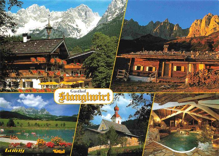 Going Ellmau Wilden Kaiser Tirol AT Gasthof Stanglwirt Hallenbad Freibad Kirche