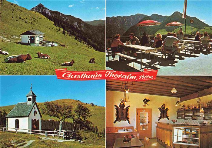 Strobl Wolfgangsee AT Gasthaus Thoralm Gaststube Freiterrasse Kapelle