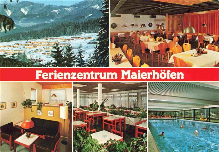 Maierhoefen Allgaeu Ferienzentrum Meierhfen Restaurant Gastraeume Hallenbad