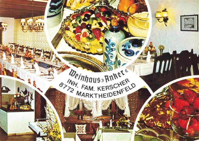 Heidenfeld Weinhaus Anker Gastraeume Buffet