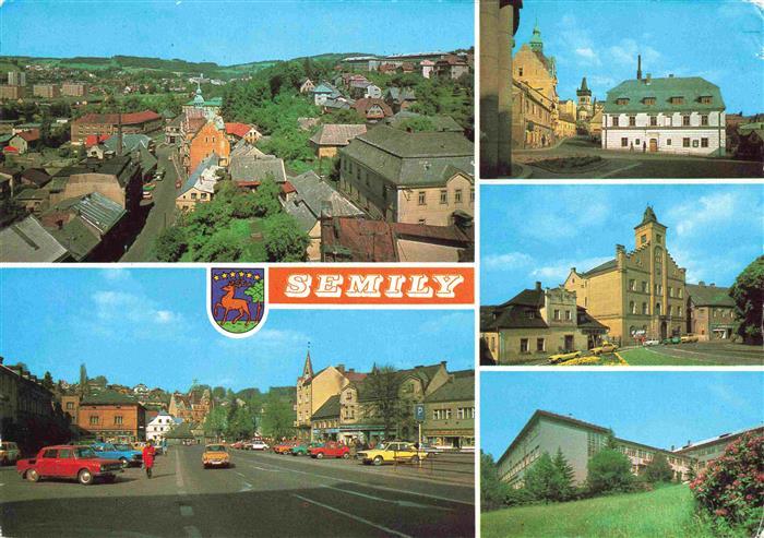 Semily Semil Liberecky Kraj CZ Panorama Namesti Klementa Gottwalda Muzeum Budova