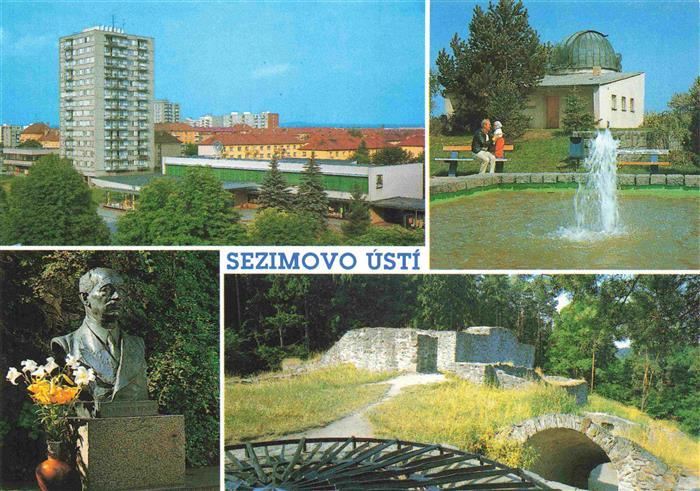 Sezimovo Usti Alttabor CZ Panorama Hvezdarna Busta presidenta dr E Benese Kozi H